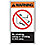 Warning No Smoking Sign,10 x 7In,AL,ENG