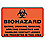 Biohazard Sign,10 x 14In,BK/ORN,AL,SURF