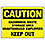 Caution Sign,7 x 10In,BK/YEL,AL,ENG,Text