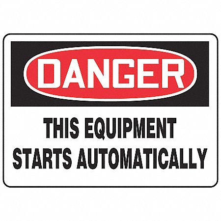 DANGER SIGN, ALUMINUM, RECTANGLE, ENGLISH, NOT RETROREFLECTIVE GRADE