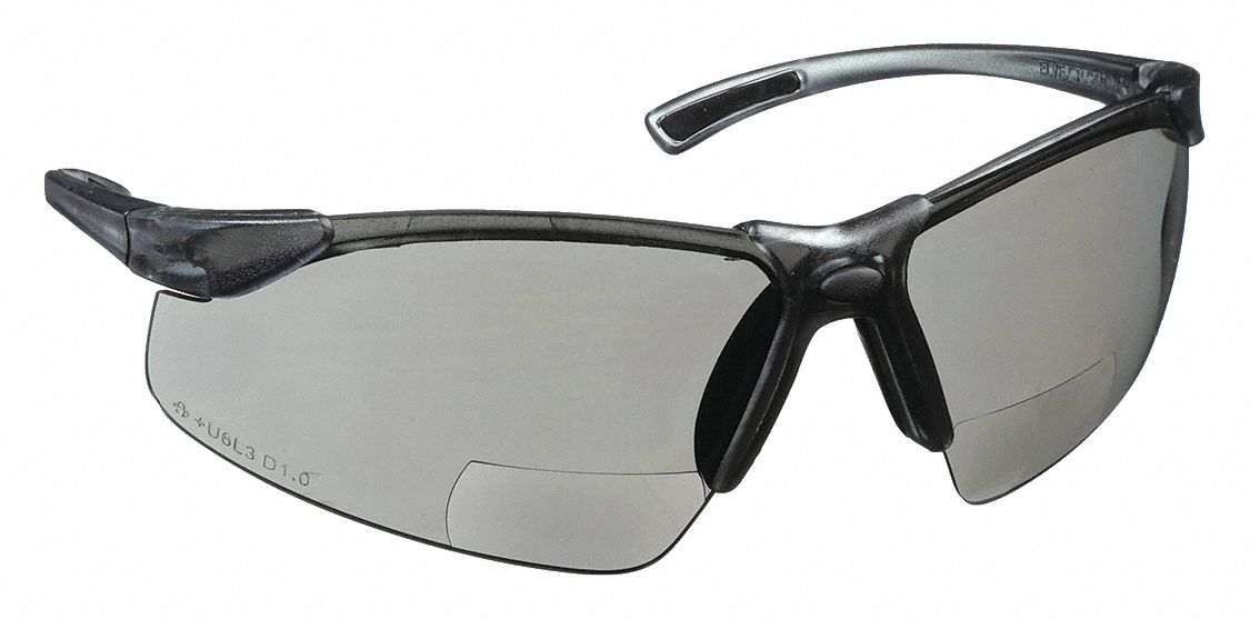 ELVEX, Wraparound Frame, HalfFrame, Bifocal Safety Reading Glasses