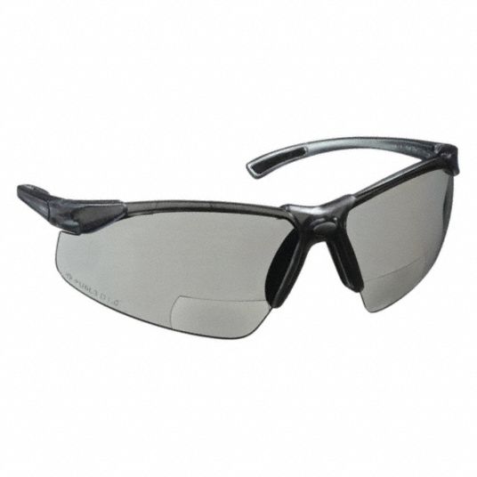 ELVEX, Wraparound Frame, HalfFrame, Bifocal Safety Reading Glasses