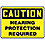 Caution Sign,7 x 10In,BK/YEL,AL,ENG,Text