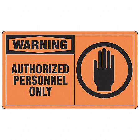 Safety Label: Vinyl, Adhesive Sign Mounting, 3 1/2 in x 5 in Nominal Sign Size, 0.02 in Thick, 5 PK
