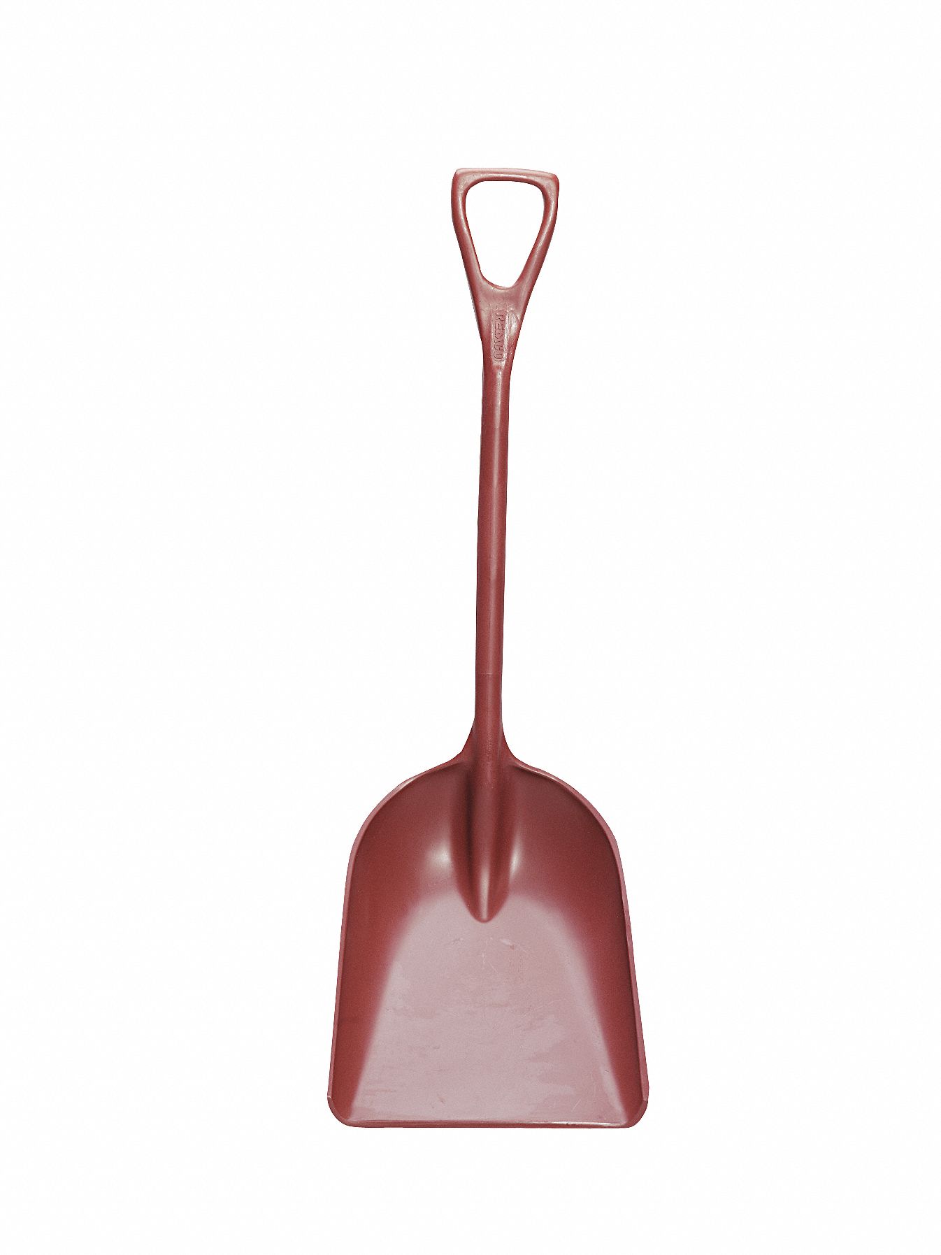 Hygienic Shovel: Red, 17 in Blade Lg, 13 3/4 in Blade Wd, Square Point, Polypropylene