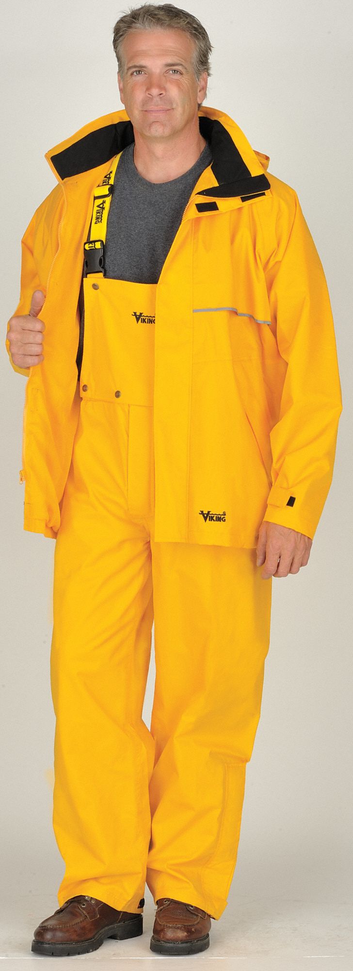 RAIN JACKET,NYLON,SZ L,YELLOW