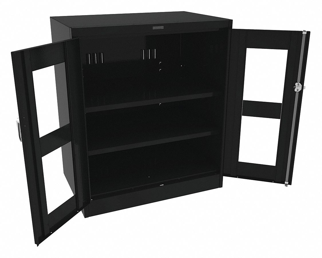 STORAGE CABINET, 36 X 24 X 42 IN, LEVELING, 2 ADJUSTABLE SHELVES, SWING HANDLE/KEYED