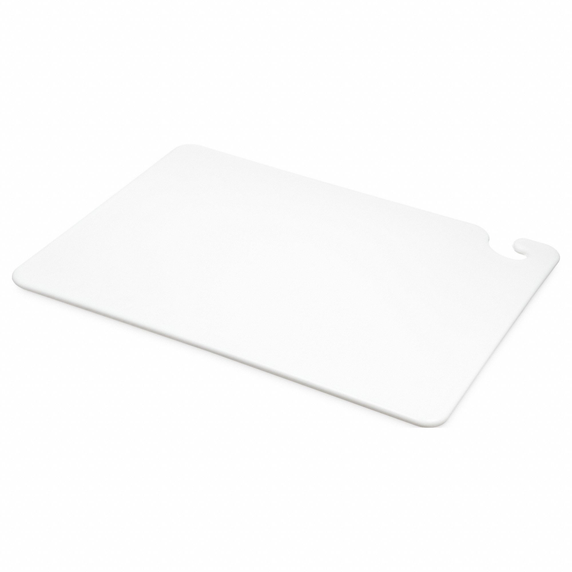 Cutting Board: 20 in Overall Lg, 15 in Overall Wd, White, Co-Polymer, NSF Certified
