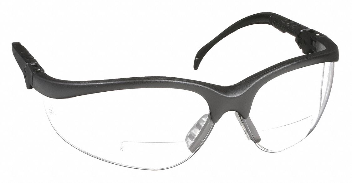 LUNETTES DE LECTURE DE SÉCURITÉ, DEMI-MONTURE, ENVELOPPANTES, NYLON/PC, DURAMASS, +2,50