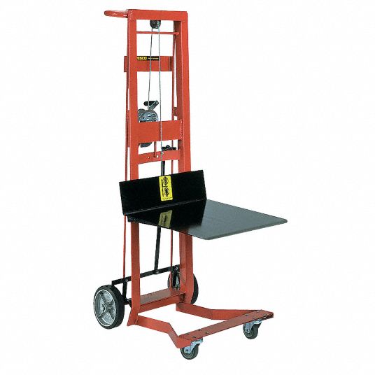WESCO Manual Platform Lift Trucks, 750 lb Load Capacity, Lifting Height Range 5 3/4 in to 54 in