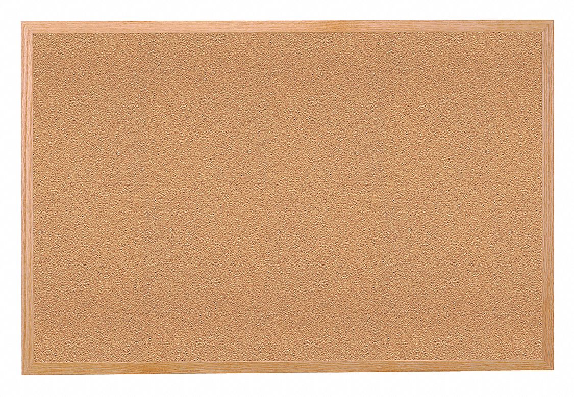 GHENT PushPin Bulletin Board, Cork, 48 1/2 inH x 96 1/2 inW, Natural