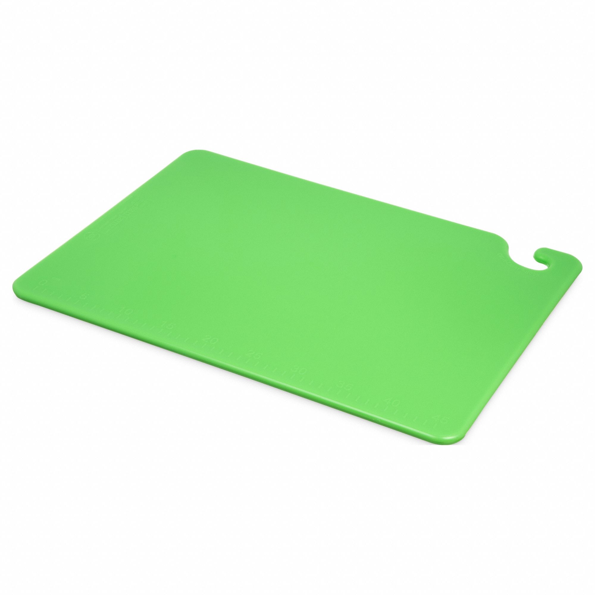 Cutting Board: 20 in Overall Lg, 15 in Overall Wd, Green, Co-Polymer, NSF Certified