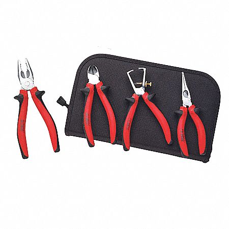 ENSEMBLE DE PINCES,TREMPEE,4 PCS