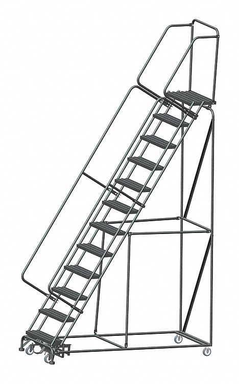 Slope Lockstep Roll Ladder,Steel,120 In. - Grainger