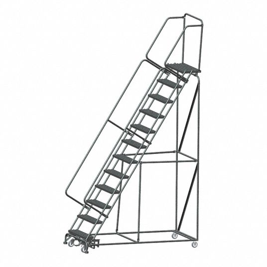Slope Lockstep Roll Ladder,Steel,120 In. - Grainger