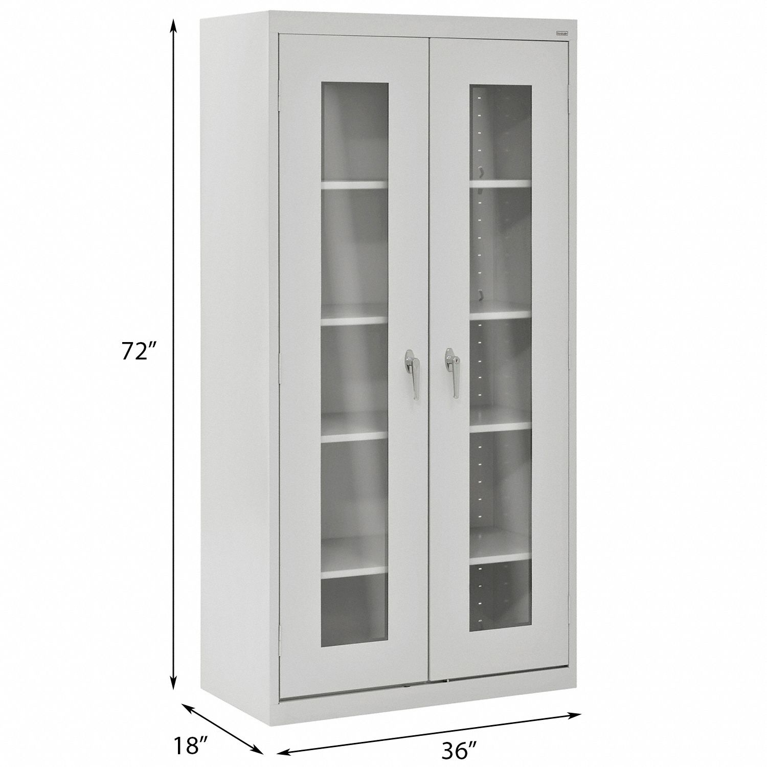 SANDUSKY Storage Cabinet: 36 in x 18 in x 72 in, Frame, 4 Adj Shelves ...