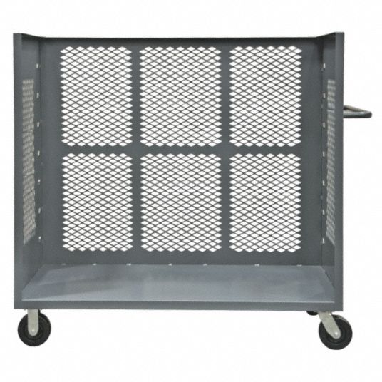 3 Sided Mesh Truck, 2000 lb, 36 in x 72 in - Grainger