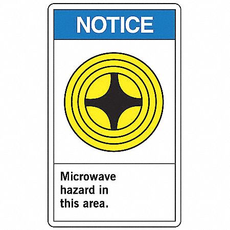 Notice Radiation Sign,10 x 7In,AL,ENG
