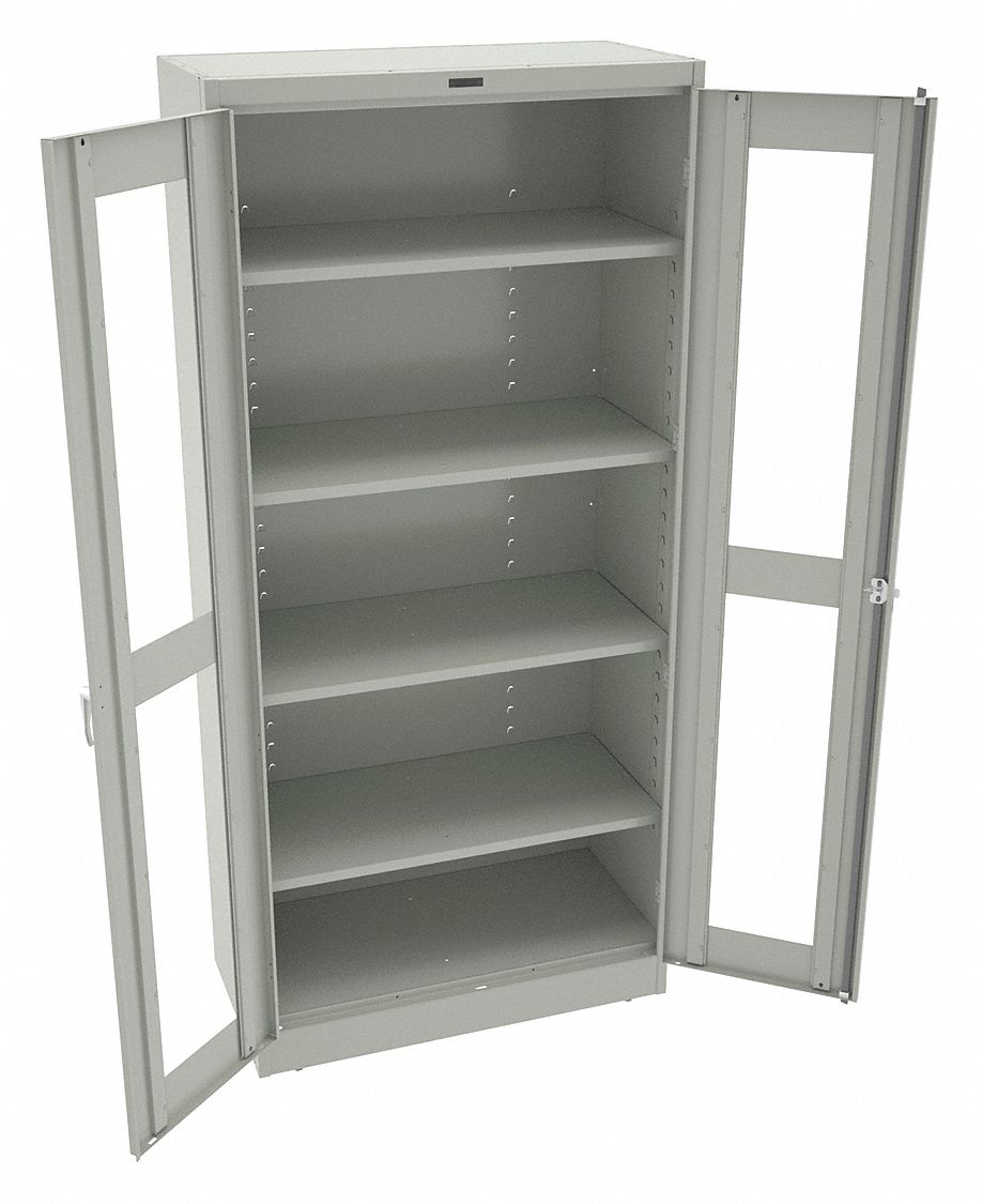 Tennsco Commercial Storage Cabinet Light Gray 78 H X 36 W X 18