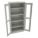 STORAGE CABINET, 36 X 18 X 78 IN, LEVELING, 4 ADJUSTABLE SHELVES, SWING HANDLE/KEYED, GREY