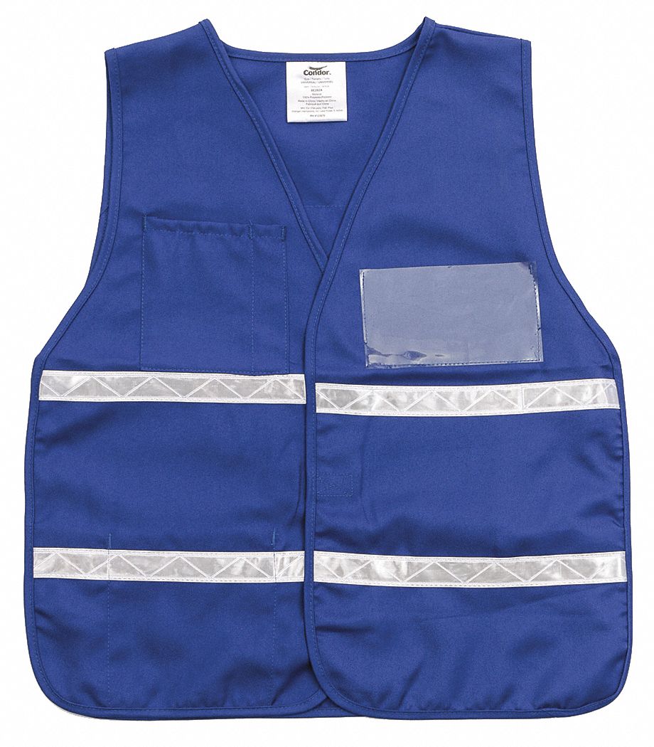 Condor Legend Insert Hook And Loop Safety Vest Unrated Blue Universal 8e282 8e282 Grainger