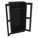 STORAGE CABINET, 36 X 18 X 78 IN, 1 ADJUSTABLE SHELF, SWING HANDLE/KEYED, LEVELING, BLACK