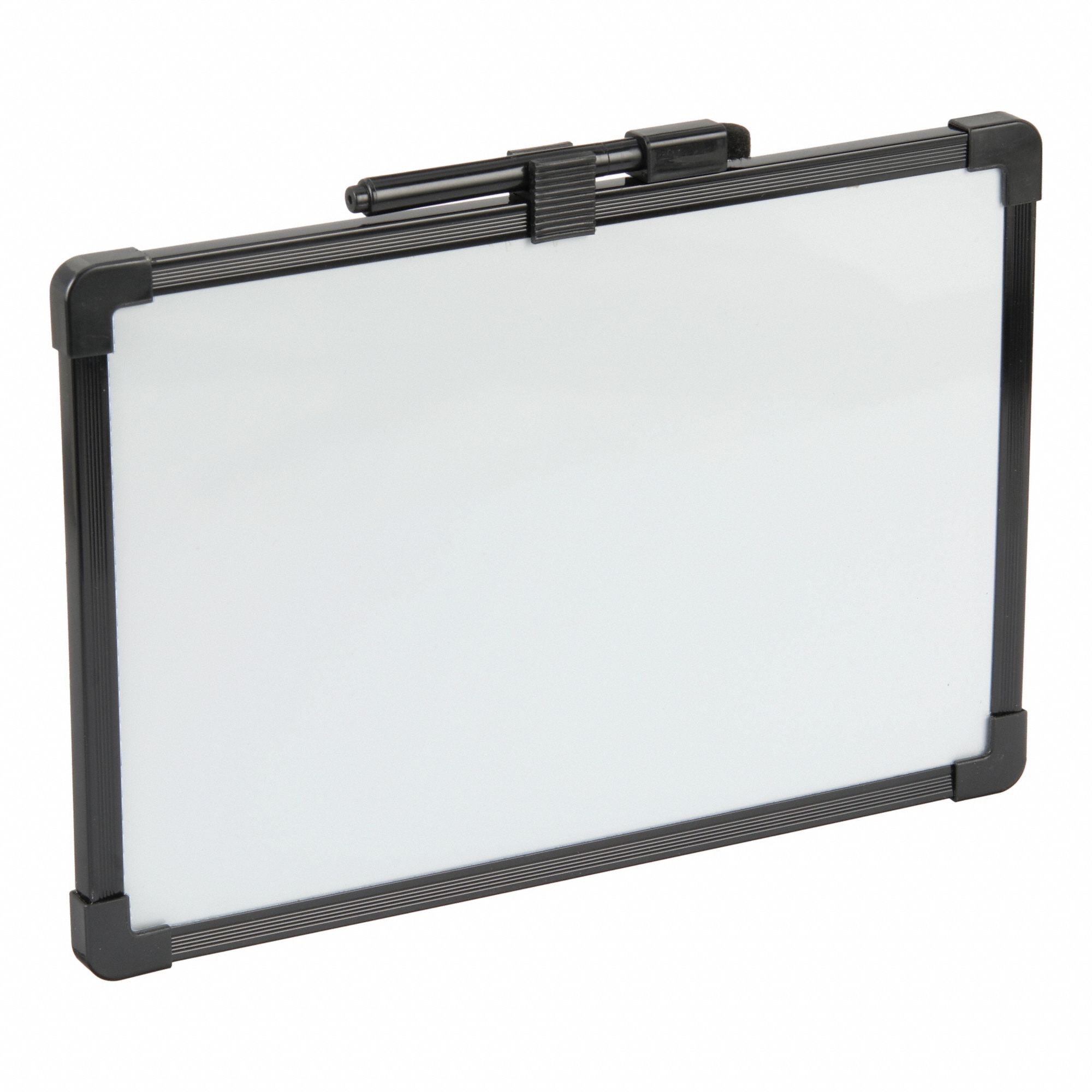 Dry Erase Board: 7 5/8 in Overall Ht, 11 in Overall Wd, Melamine, Not Adj, White