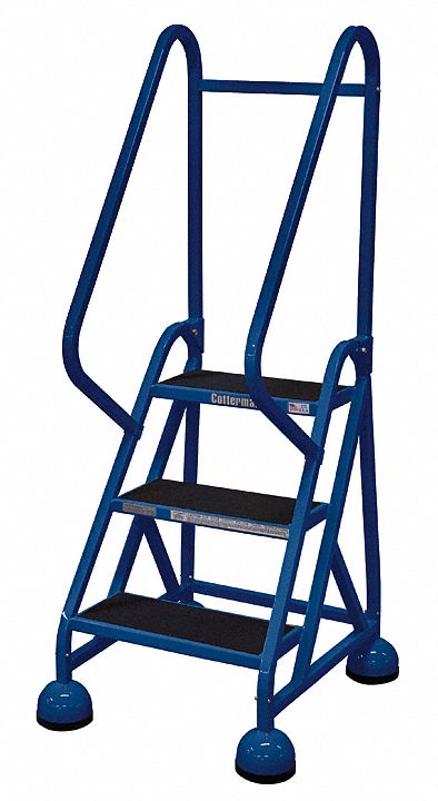 Rolling Ladder, Hndrl, Platfm 27 In H