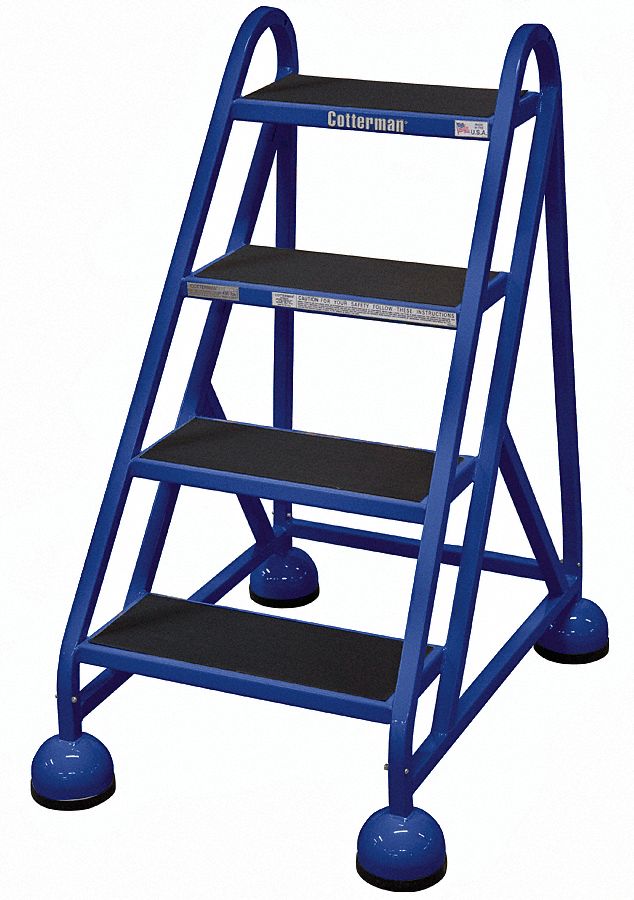 Rolling Ladder, Welded, Platform 36In H