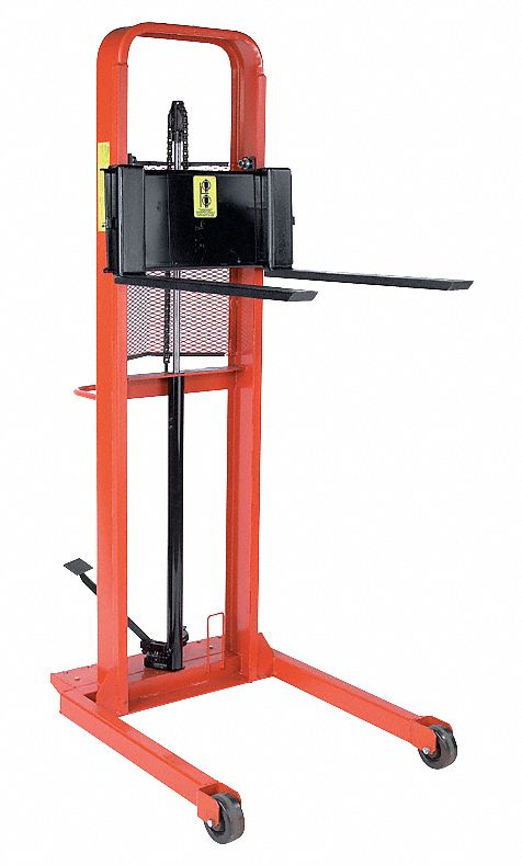 WESCO Manual Straddle Stacker, 1,000 lb Load Capacity - 8EEX2|260041