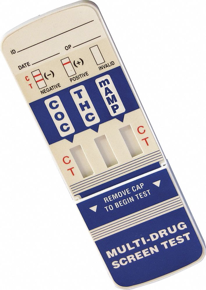 3Panel Drug Test Card, Detects Drugs and Metabolites; PK25 Grainger