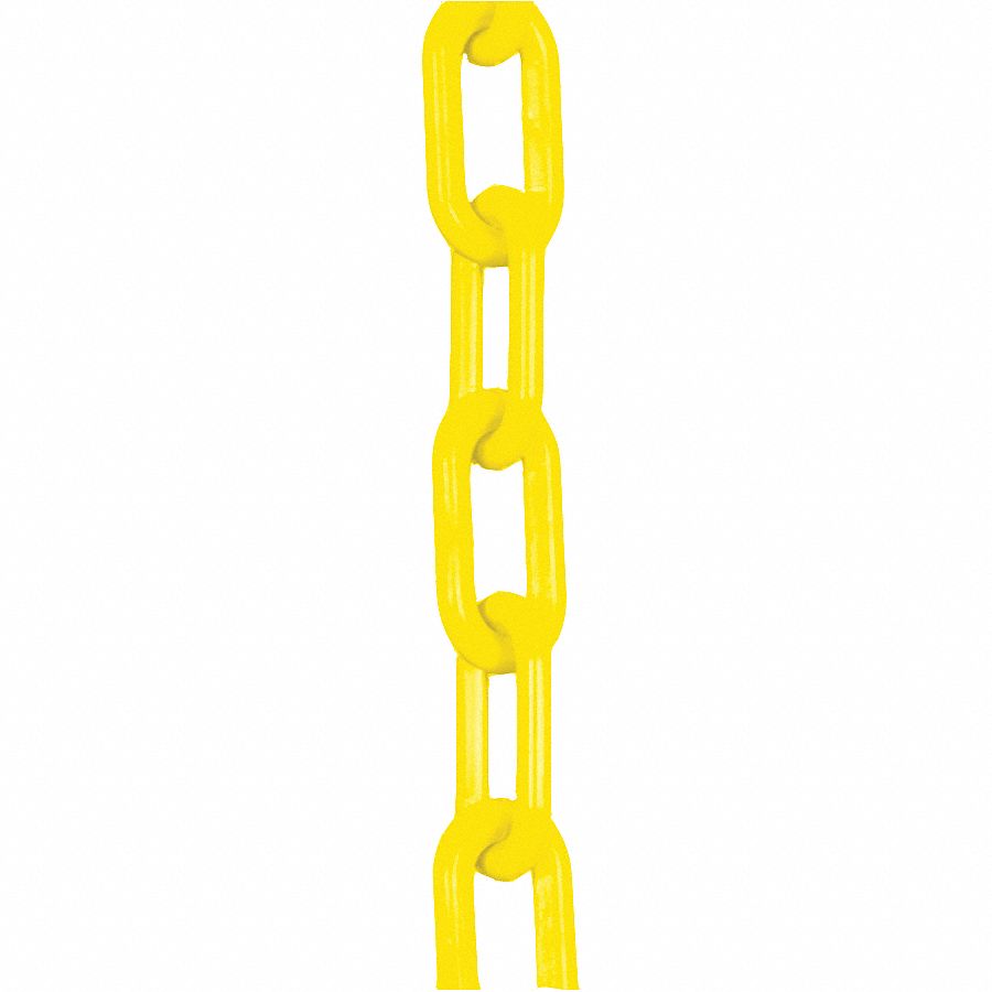 Mr. Chain 51002-50 2 inch x 50 ft. Heavy Duty Plastic Chain, Yellow