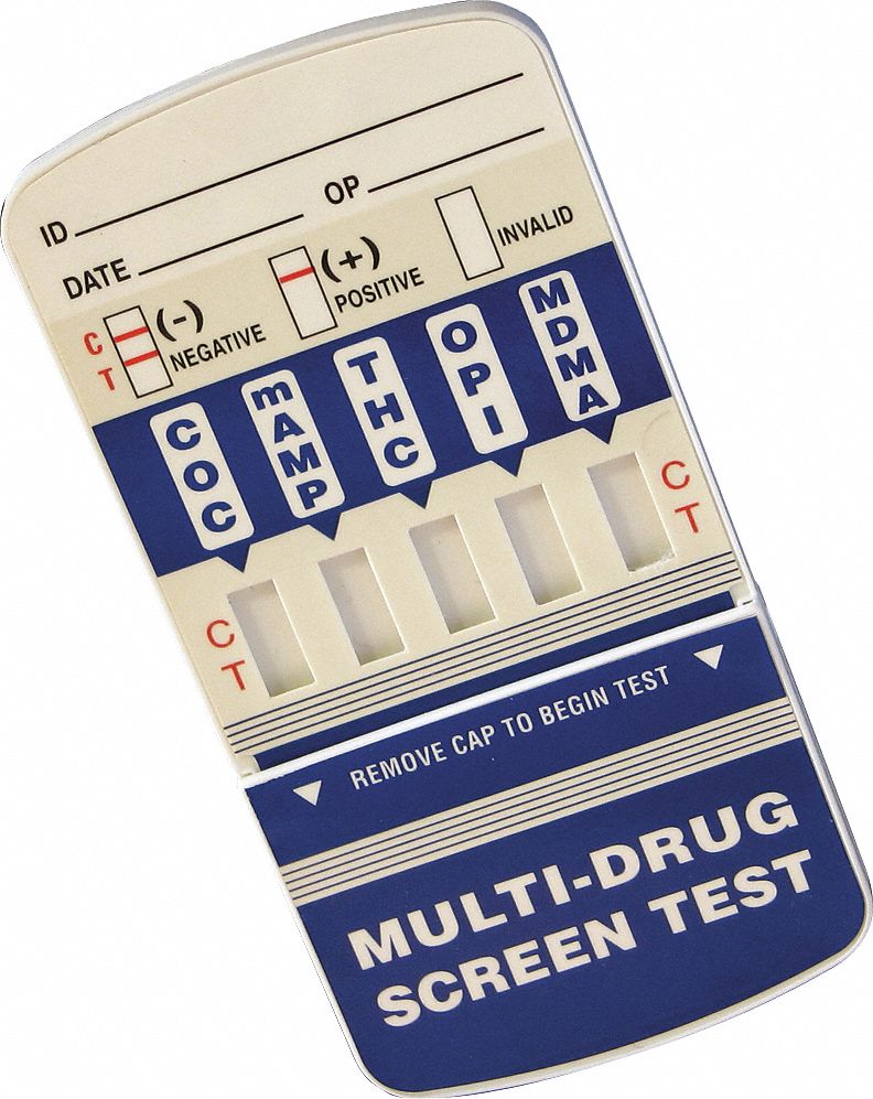 5-Panel Drug Test Card, Detects Drugs and Metabolites; PK25 - Grainger