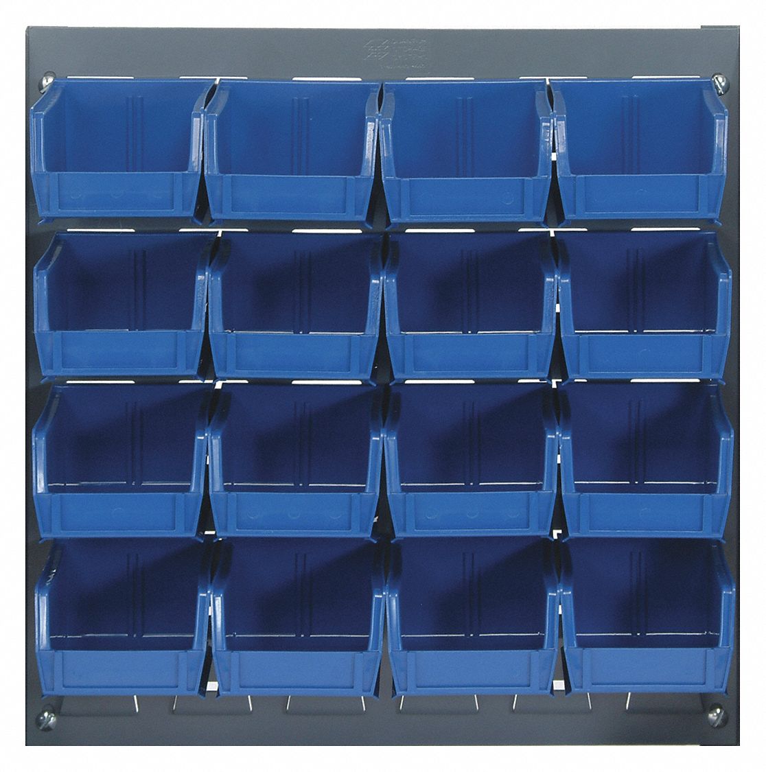 QUANTUM STORAGE SYSTEMS Louvered Panel with 16 Bins, 18 inW x 1/4 inD x
