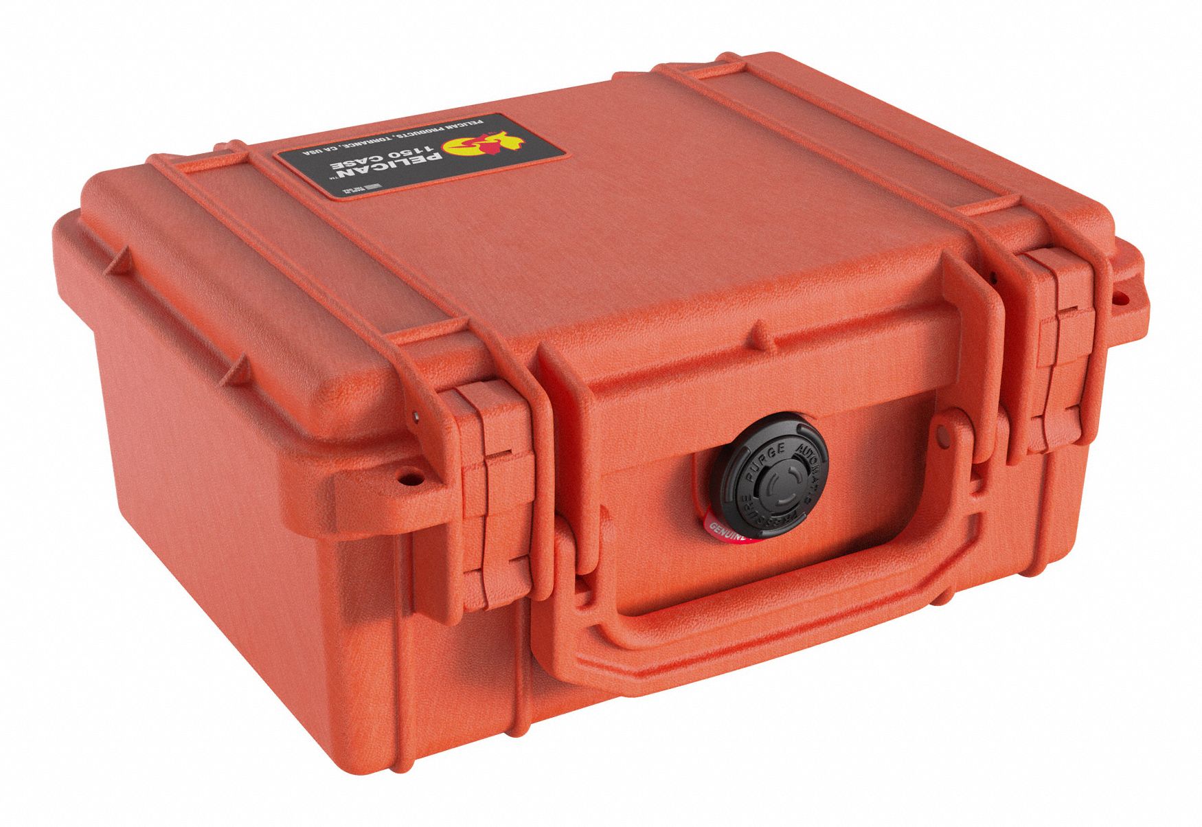 Protective Case: 5 3/4 in x 8 1/4 in Inside, Convoluted/Pick and Pluck/Solid, Orange