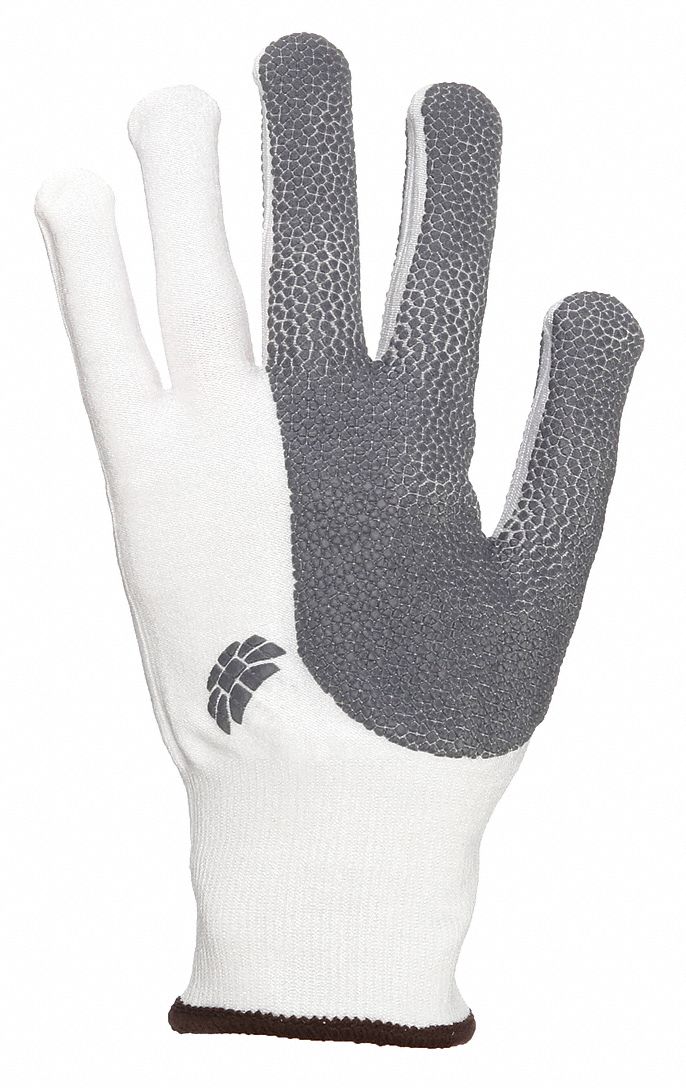 COATED GLOVE,L,GY/WHT