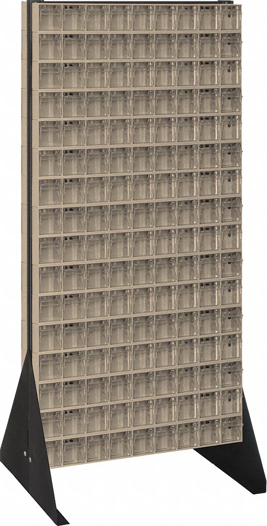 Bin Storage Rack, Powder Coated, 52 in