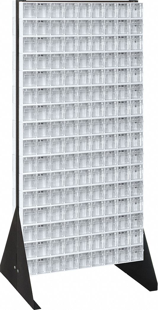 Bin Storage Rack, Powder Coated, 52 in