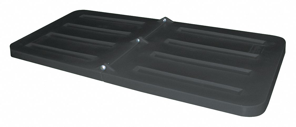 Hinged Truck Lid: 16.9 cu ft Fits Truck Size (Cu.-Ft.), MDPE, Black, Resting Lid