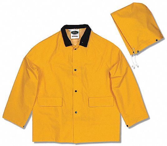 Rain Suit w/Jacket/Bib, Unrated, Yellow, L