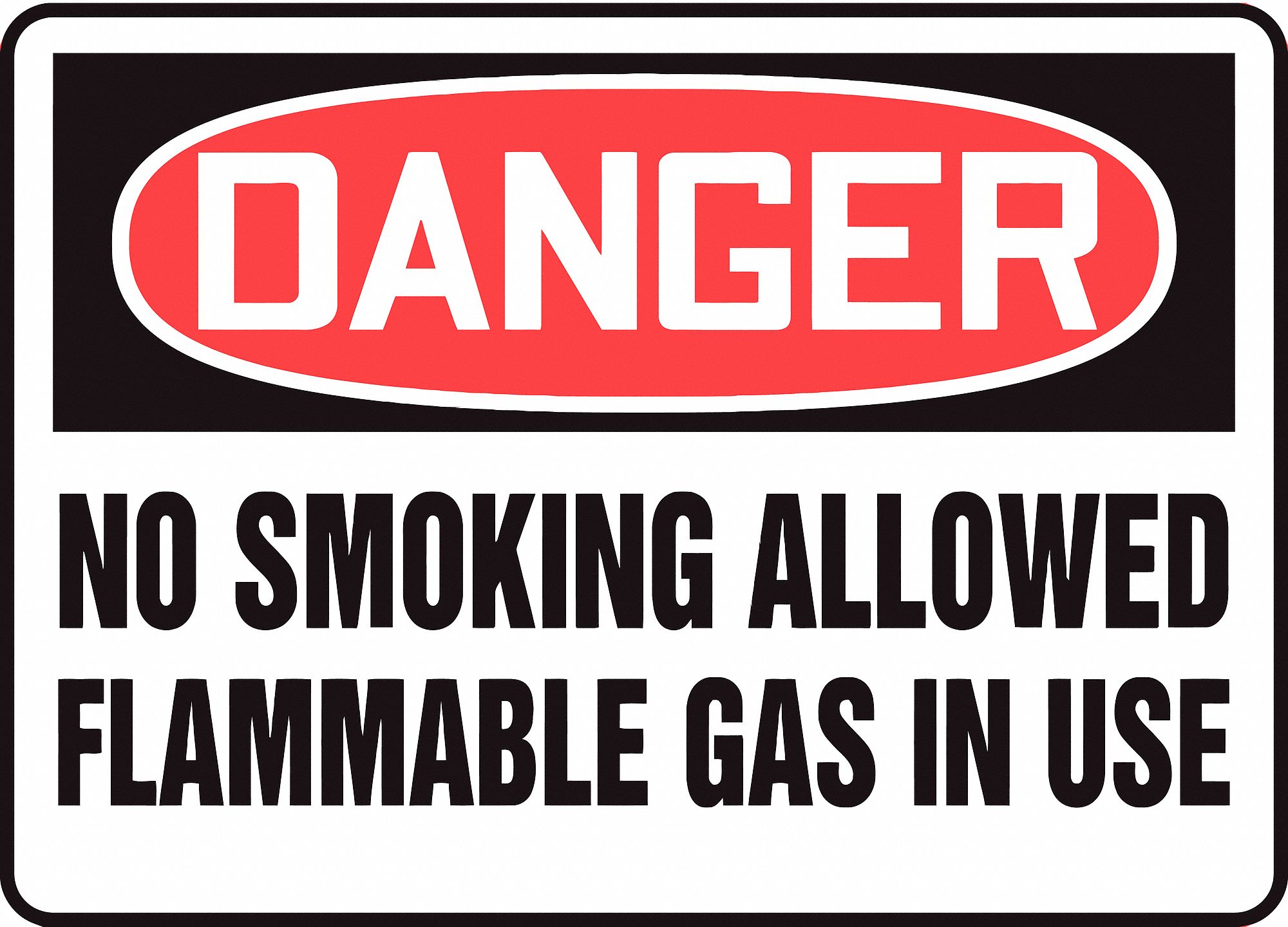 Danger No Smoking Sign,10 x 14,ENG