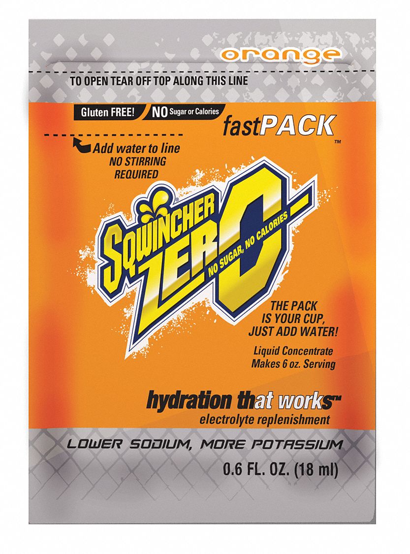 SQWINCHER, Sugar Free, 6 oz Yield per Unit, Sports Drink Mix 8EWT6