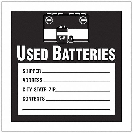 DOT HANDLING LABEL, WASTE, 4" W, PK100