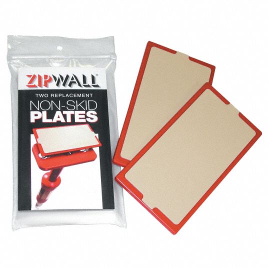 ZIPWALL ZipWall Replacement NonSkid Plate, PK 2 8EYU9NSP2 Grainger