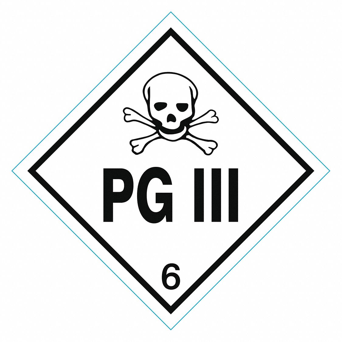 PG III, 4 in Label Wd, DOT Container Label - 8PHG7|8PHG7 - Grainger