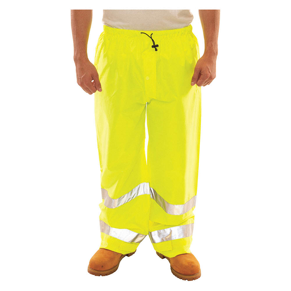 TINGLEY Pantalon Impermeables,Amarillo/Verde,3XG - Pantalones para Lluvia -  8FEU2