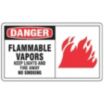 Danger: Flammable Vapors Keeps Lights and Fire Away No Smoking Signs