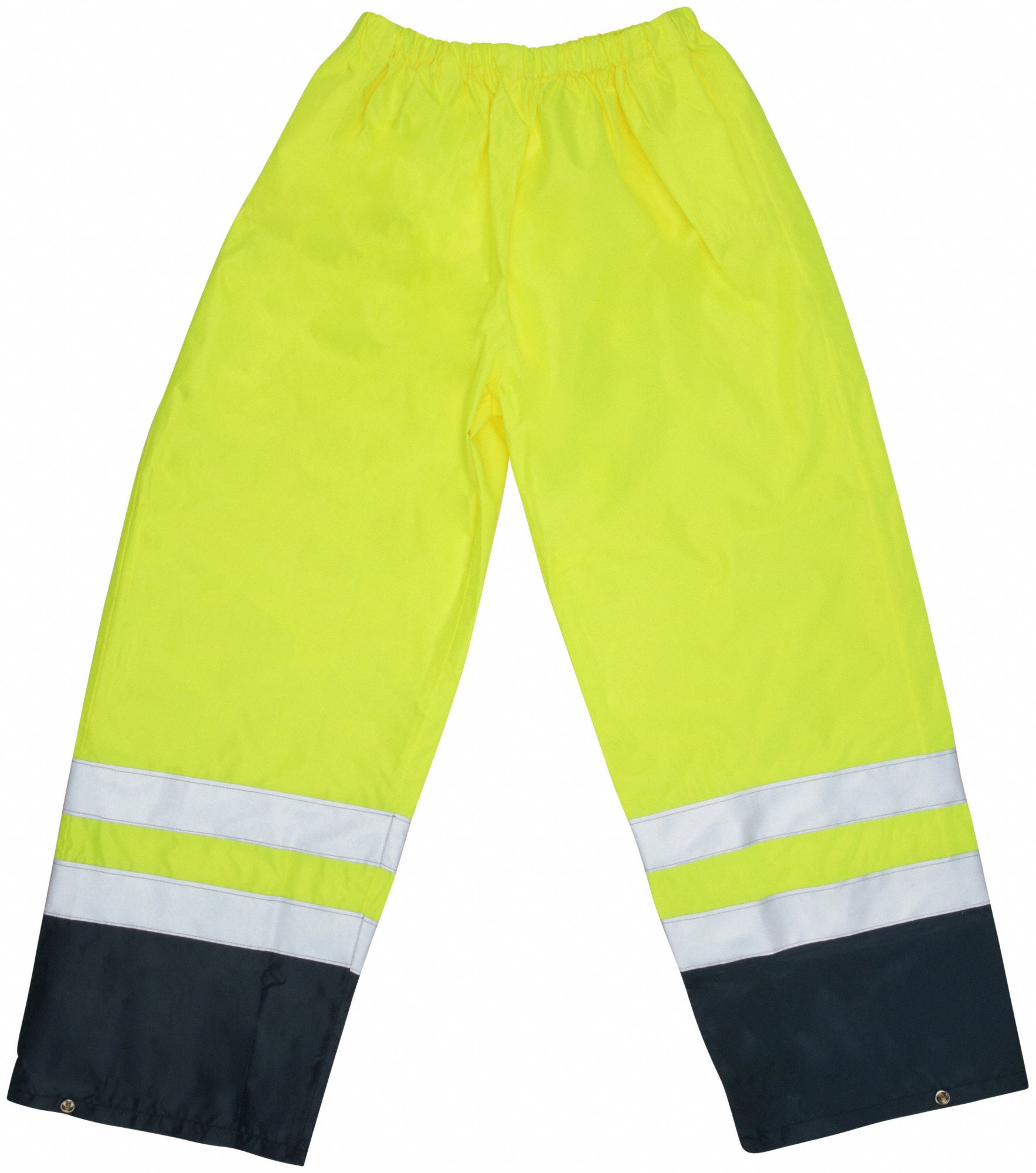 Rain Pants: ANSI Class E, XL ( 46 in x 29 1/2 in ), Rain Pants, Yellow, Drawstring