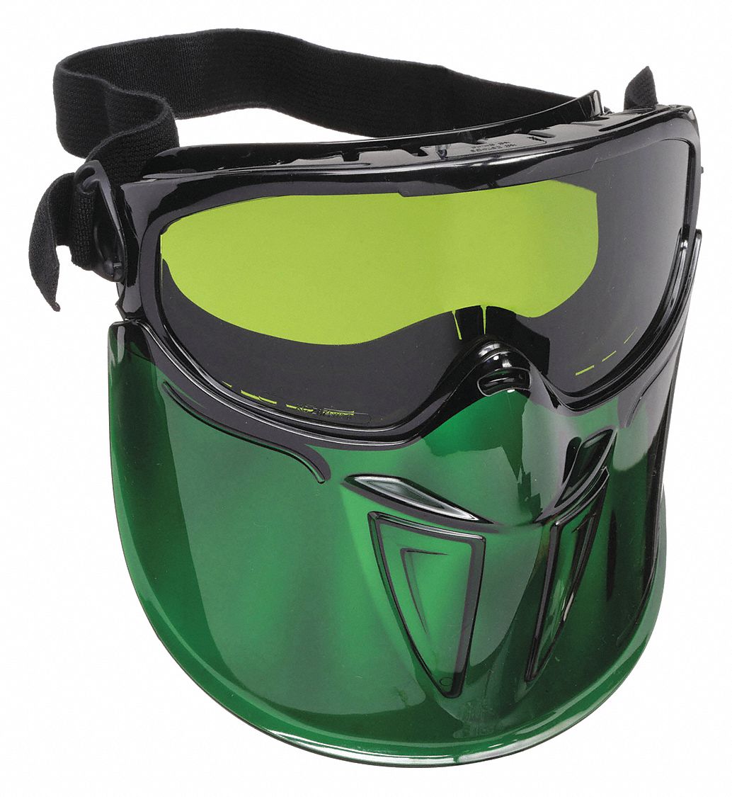 Safety Goggles: IRUV Shade 3 Lens Color, Anti-Fog, Indirect, Black, V90 Series