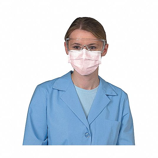 Flat-Fold, M Mask Size, Surgical Mask - 8FFA4|FM-EL-PINK - Grainger